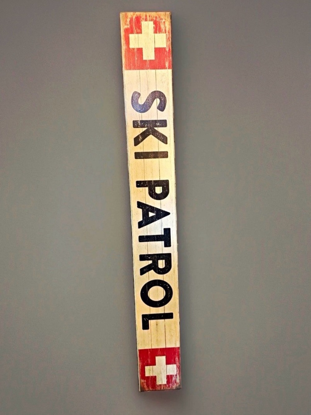 Quill to Paper by Sixtrees Wooden Ski Patrol Sign Rustic Cabin Decor Handcrafted